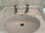 porcelijnen wastafel op voet, Ophalen, Zo goed als nieuw, Wastafel