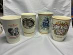 4 Koninklijke bekers Beatrix, Juliana & Wilhelmina, Verzenden, Zo goed als nieuw, Nederland, Servies