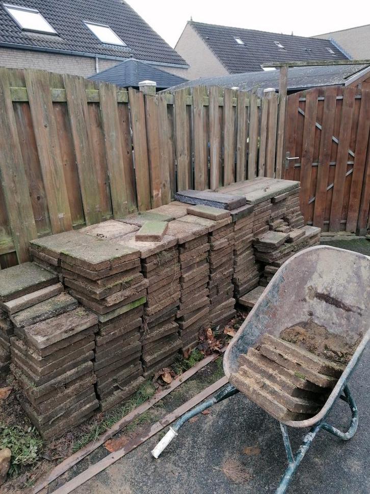 Gebruikte stoeptegels 30/30 cm, Tuin en Terras, Tegels en Klinkers, Gebruikt, Terrastegels, Beton, Minder dan 5 m², Ophalen of Verzenden