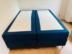 Swiss Sense Box spring (160 * 200) met matras en topper, Ophalen, Blauw, Tweepersoons, Zo goed als nieuw