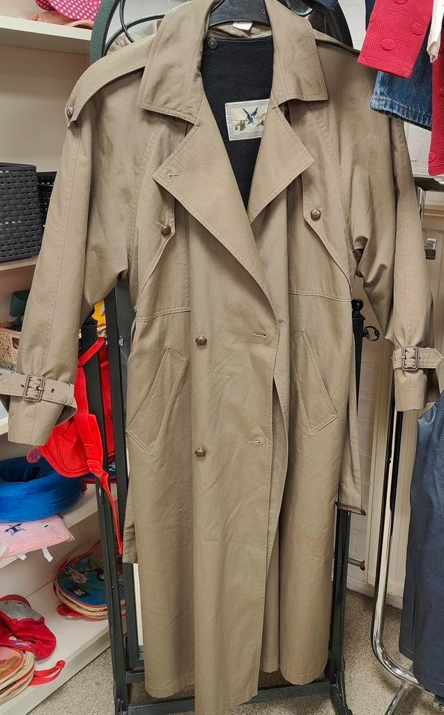 Tally Ho Doris Vintage style! Trenchcoat in Khaki Maat 40, Kleding | Dames, Jassen | Zomer, Gedragen, Maat 38/40 (M), Beige, Ophalen of Verzenden