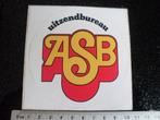 sticker ASV uitzendbureau logo rond, Verzenden, Zo goed als nieuw, Bedrijf of Vereniging