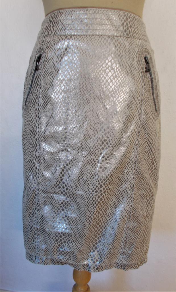 Mooie snake skin leather look rok van Ambiente! M, Kleding | Dames, Rokken, Zo goed als nieuw, Maat 38/40 (M), Overige kleuren