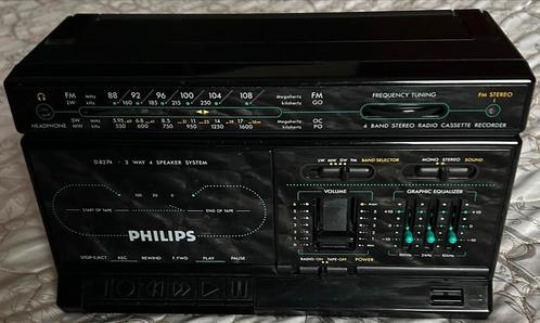 Zeer nette radio cassette speler philips 80/90, Antiek en Kunst, Antiek | Tv's en Audio, Ophalen of Verzenden