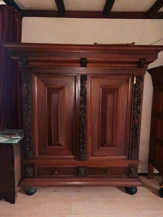 Groenlose eikenhouten kast, Antiek en Kunst, Antiek | Meubels | Kasten, Ophalen