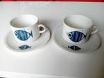 2 zeldzame Villeroy & Boch Viking Fish theekop en schotels, Huis en Inrichting, Keuken | Servies, Ophalen of Verzenden, Zo goed als nieuw
