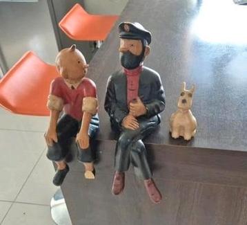 Vintage beeld Kuifje en Kapitein Haddock – zeldzaam – TINTIN beschikbaar voor biedingen