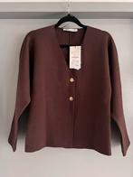 Zara donkerbruin vest / jasje met gouden knopen - maat M, Kleding | Dames, Maat 38/40 (M), Bruin, Zara, Nieuw