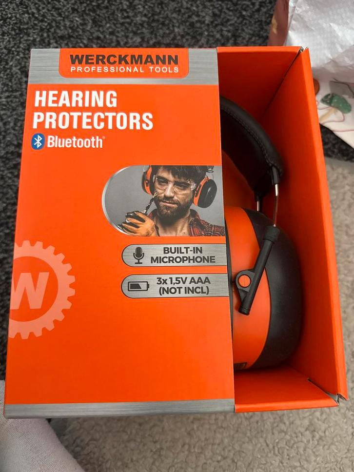 Bluetooth Gehoorbescherming - 31dB Demping nieuw in doos., Doe-het-zelf en Verbouw, Gehoorbeschermers, Nieuw, Bluetooth, Ophalen of Verzenden