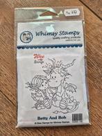 Whimsy Stamps Betty and Bob stempel, Hobby en Vrije tijd, Ophalen of Verzenden, Nieuw, EZ-mounted stempel