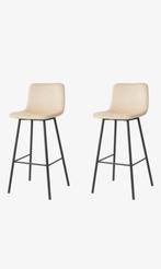 Barkrukken. Set van 2. LichtBeige. Nieuw. 75 cm., Kunststof, Met voetsteun, Nieuw, Ophalen of Verzenden
