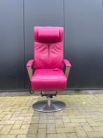 Roze leren prominent stockholm sta op stoel / relax fauteuil, Huis en Inrichting, Ophalen, Nvt, Nvt, Nvt