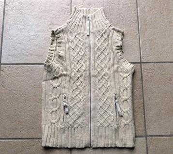 Dorothy Perkins vestje beige mouwloos kabelvest mt 40 NIEUW beschikbaar voor biedingen