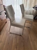 5x Bert Plantagie leren stoelen, Huis en Inrichting, Stoelen, Ophalen, Gebruikt, Wit, Leer