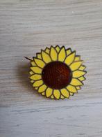 Vintage Zonnebloem Broche - Jaren 60, Overige materialen, Gebruikt, Geel, Minder dan 4 cm
