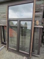209x118,5/203x113,5 Vier ramen incl. kozijn dubbel glas+deur, Raamkozijn, Zo goed als nieuw, 150 tot 225 cm, Hout