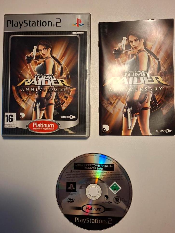Tomb Raider Anniversary - PS2, Spelcomputers en Games, Games | Sony PlayStation 2, Gebruikt, Avontuur en Actie, 1 speler, Vanaf 16 jaar