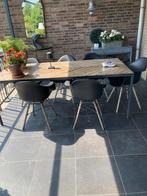 Tuintafel met 6 stoelen., Tuin en Terras, Ophalen, Kunststof, Gebruikt, 6 zitplaatsen