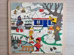 Vintage Educo schoolpuzzel thema winter, Ophalen of Verzenden, Meer dan 50 stukjes, Zo goed als nieuw, 4 tot 6 jaar