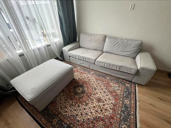 IKEA KIVIK bank met hocker, Huis en Inrichting, Banken | Complete zithoeken, Gebruikt, Stof, Ophalen