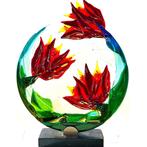 Glasfusie, glaskunst, flower power, Antiek en Kunst, Ophalen