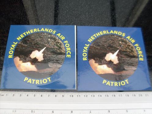 2x sticker royal netherlands air force patriot leger army NL, Verzamelen, Stickers, Zo goed als nieuw, Bedrijf of Vereniging, Verzenden