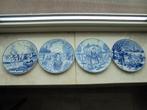 4 jaargetijden delfsblauw 18 cm, Antiek en Kunst, Antiek | Wandborden en Tegels, Ophalen of Verzenden