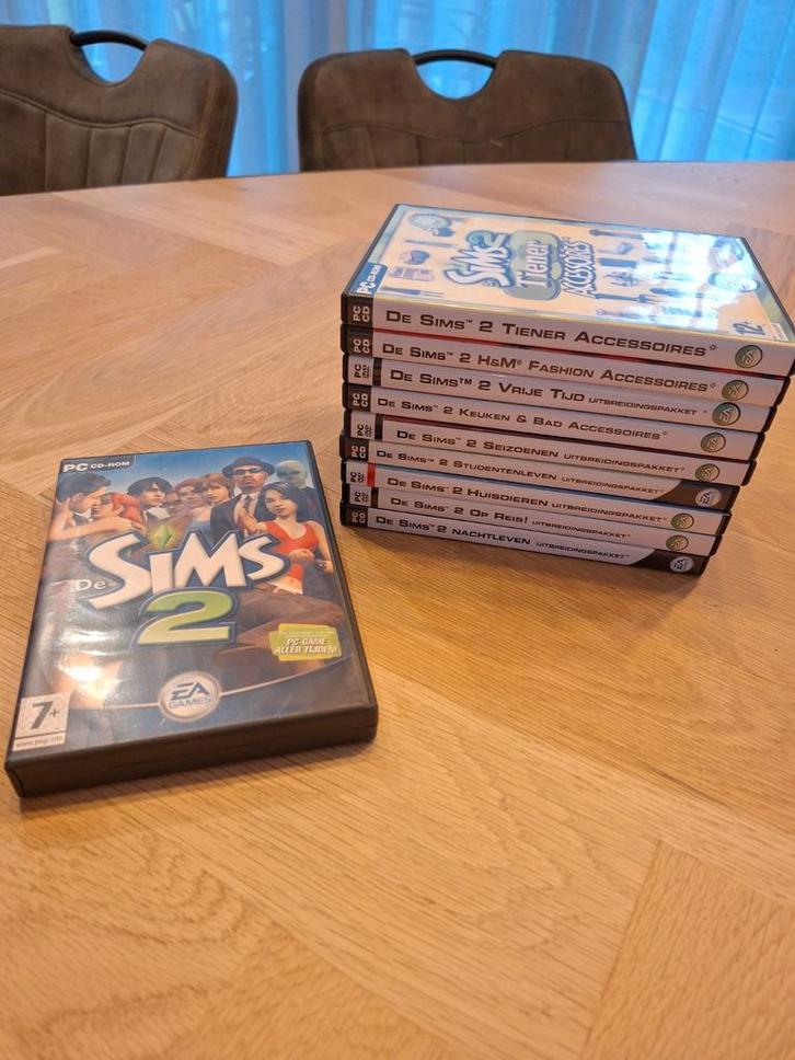 De Sims 2 met 9 uitbreidingen, Spelcomputers en Games, Games | Pc, Gebruikt, Simulatie, 1 speler, Vanaf 7 jaar, Ophalen of Verzenden