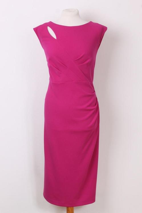 Geplooide jurk Joseph Ribkoff maat 44, Kleding | Dames, Jurken, Zo goed als nieuw, Maat 42/44 (L), Roze, Knielengte, Verzenden