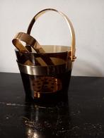 Vintage Zweedse rookglazen ijsemmer, compleet met ijstang, Ophalen of Verzenden