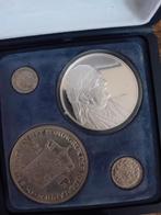 Zilveren set Emma, Wilhelmina en Willem III, Postzegels en Munten, Munten | Nederland, Ophalen of Verzenden, Koning Willem III