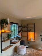 Wandsysteem vintage style hoekkast wandkast stellingkast, Ophalen, Met plank(en), 100 tot 150 cm, Eikenhout