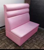 Snoep roze bank leuk voor in huis of in salon, Ophalen, Zo goed als nieuw, Tweepersoons, Minder dan 150 cm