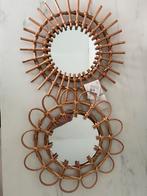 3 borden en 6 bamboe spiegels, Huis en Inrichting, Woonaccessoires | Spiegels, Minder dan 50 cm, Rond, Nieuw, Ophalen of Verzenden