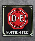DE koffie thee  emaillen reclame bordje retro kado D.E., Verzamelen, Merken en Reclamevoorwerpen, Reclamebord, Ophalen of Verzenden