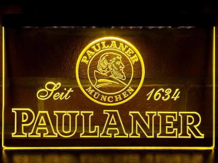 Led Lichtbord PAULANER 3d neon look, Verzamelen, Merken en Reclamevoorwerpen, Nieuw, Lichtbak of (neon) lamp, Ophalen of Verzenden