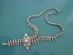 Vintage ketting met rijnsteentjes / strass., Ophalen of Verzenden, Nieuw, Overige kleuren, Overige materialen