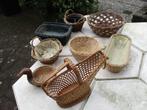 10 Allerlei soorten van mandjes, Gebruikt, Mand, Ophalen of Verzenden, Riet
