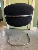 Vintage Vrijdragende Stoelen - Set van 6, Huis en Inrichting, Stoelen, Ophalen, Gebruikt, Zwart, Metaal