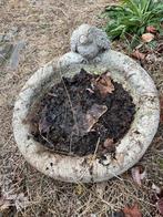 Zwaar vogelbad met vogel, Ophalen, Gebruikt