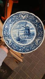 Vintage Delfts Blauw Bord met Molen, Antiek en Kunst, Antiek | Wandborden en Tegels, Ophalen