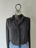 Zwarte blouse met witte bolletjes – maat M – H&M, Maat 38/40 (M), H&M, Verzenden, Zwart