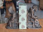 vintage boekensteunen monniken zware kwaliteit antiek, Ophalen, Zo goed als nieuw, Religie