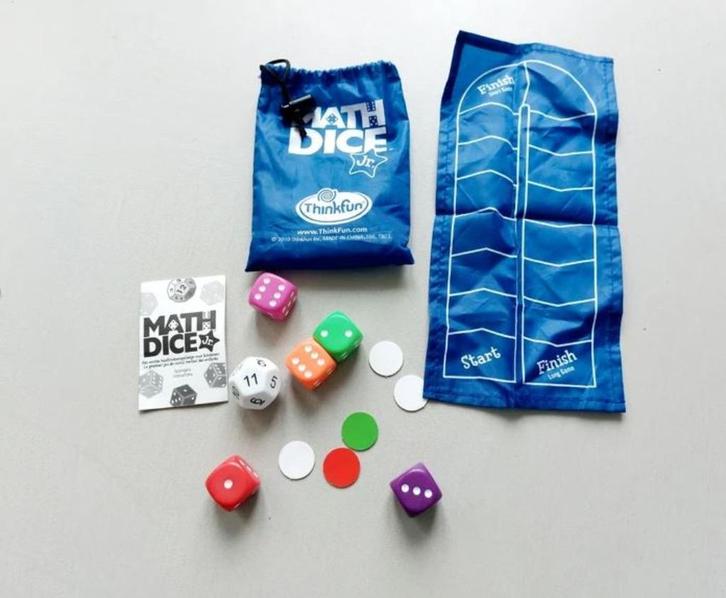 Math dice junior van Thinkfun spel dobbelspel breinbreker, Hobby en Vrije tijd, Gezelschapsspellen | Bordspellen, Zo goed als nieuw