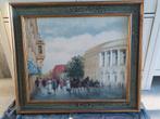 Klassiek stadsbeeld 'verf op doek - schilderij' 76x67 cm, Ophalen