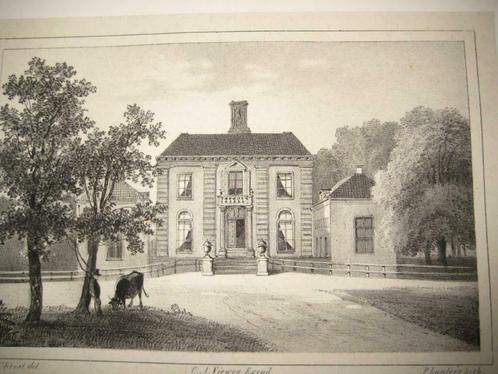 62 / Breukelen  Huis Gunterstein  Litho 1846, Antiek en Kunst, Kunst | Litho's en Zeefdrukken, Ophalen of Verzenden