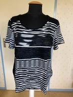 129 Monari shirt in maat 46 zwart/wit, Zwart, Maat 46/48 (XL) of groter, Zo goed als nieuw, Korte mouw
