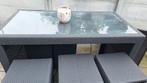 bar tafel en 6 krukken, Tuin en Terras, Ophalen of Verzenden, Gebruikt