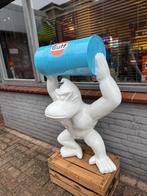 Witte Gorilla met Gulf Vat - Decoratief Beeld, Ophalen, Reclamebord, ., Zo goed als nieuw