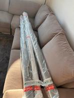 Grijze rolgordijnen 200cm met print en steentjes, Ophalen, Nieuw, Grijs, 200 cm of meer